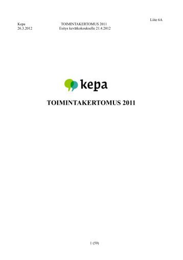 Liite 6A Toimintakertomus - Kepa