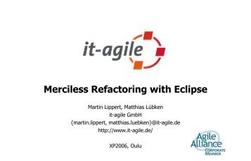 Merciless Refactoring with Eclipse - Part 1 - Martin Lippert