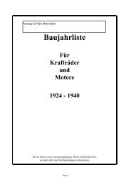 Baujahrliste - NSU-Oldtimer-MotorrÃ¤der