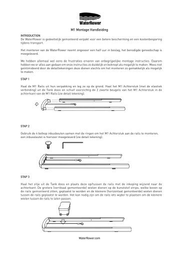 M1 Montage Handleiding - Waterrower.biz