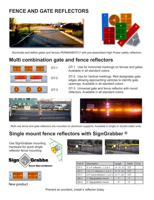 Gate and Chain reflectors - US Reflector