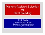 Markers-Assisted Selection for Plant Breeding - ILSI India
