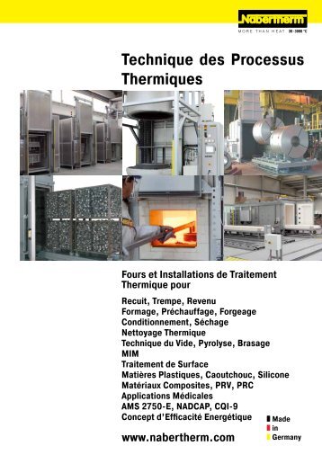 catalogue Technique des Processus Thermiques - Nabertherm