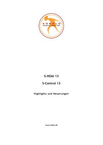 S-HOAI 13 S-Control 13