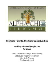 Multiple Talents, Multiple Opportunities - Alpha Chi