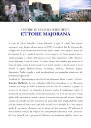 Centro di cultura scientifica Ettore Majorana - lostatoperfetto.it