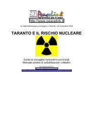 Taranto e il rischio nucleare - Dossier aggiornato - PeaceLink