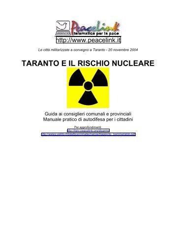 Taranto e il rischio nucleare - Dossier aggiornato - PeaceLink