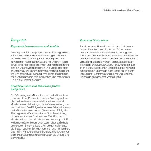 Code of Conduct (PDF) - Axel Springer AG