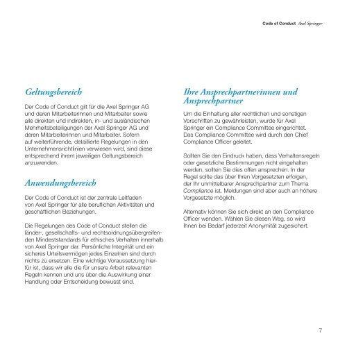 Code of Conduct (PDF) - Axel Springer AG