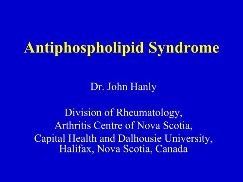 Antiphospholipid Syndrome.