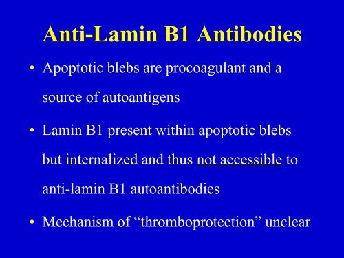 Antiphospholipid Syndrome.