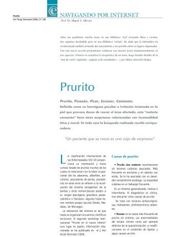 Prurito - Actualizaciones Terapeuticas Dermatologicas y Esteticas