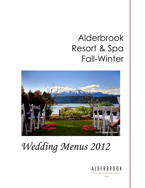 Wedding Menus PDF - Alderbrook Resort & Spa