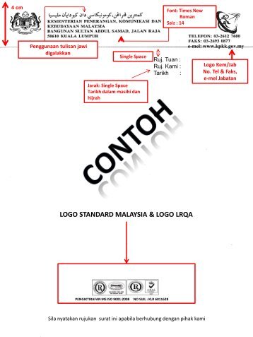 Presentation Contoh Surat Rasmi - Jabatan Perdana Menteri