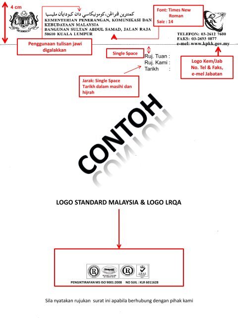 Presentation Contoh Surat Rasmi Jabatan Perdana Menteri