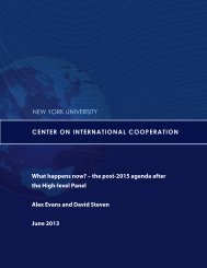 Here - Center on International Cooperation - New York University