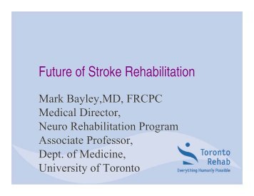 Future of Stroke Rehabilitation