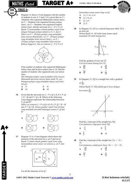 Preview Pakej Soalan Ramalan Edisi Mid Term Pilihan 1 [MATHS TINGKATAN 4]