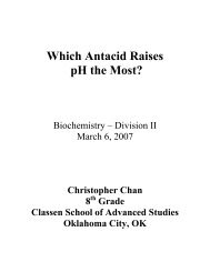 Which Antacid Raises pH the Most? - Oklahoma Biological Survey