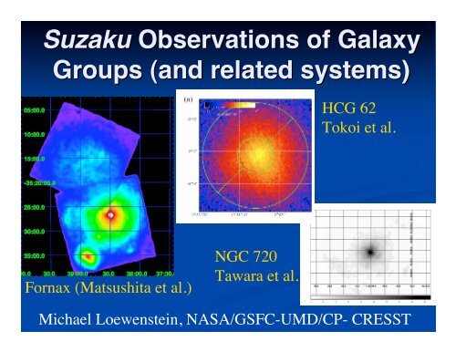 Suzaku Observations of Galaxy Groups (and related systems)