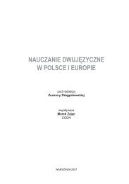 nauczanie dwujÄzyczne w polsce i europie - Biblioteka Cyfrowa ...