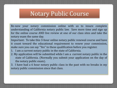 Notary Public Courses