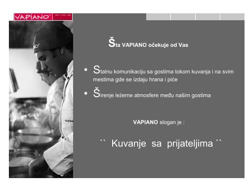 VAPIANO - Lako do posla