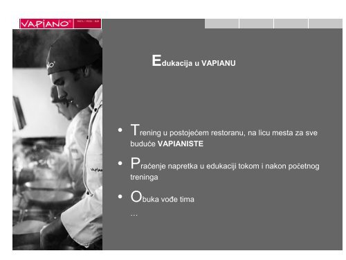 VAPIANO - Lako do posla