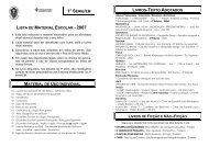 lista de material escolar - 2007 material de uso individual 1ª série ...