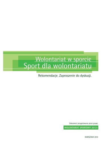 Rekomendacje - wolontariat sportowy