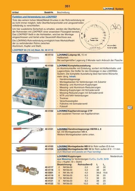 • Ersatzteile für Kühl-/Gefriergeräte • Zubehör Kältetechnik