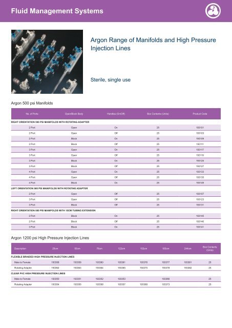 Argon Product Catalogue 2013 - Argon Medical Devices, Inc