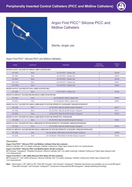 Argon Product Catalogue 2013 - Argon Medical Devices, Inc