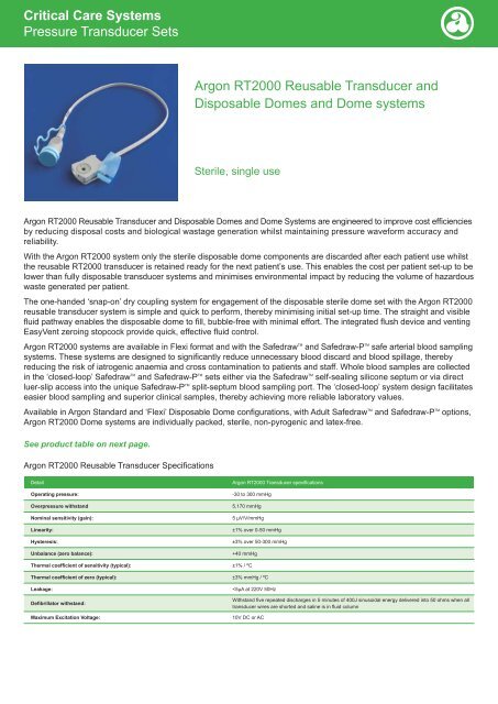 Argon Product Catalogue 2013 - Argon Medical Devices, Inc