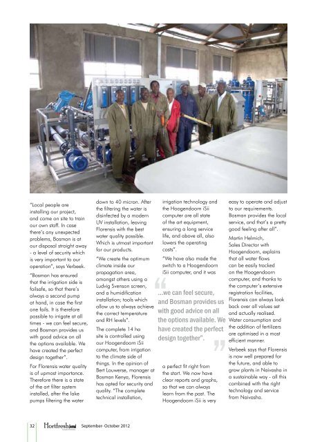 Florensis Kenya opts for quality - Hortfresh Journal