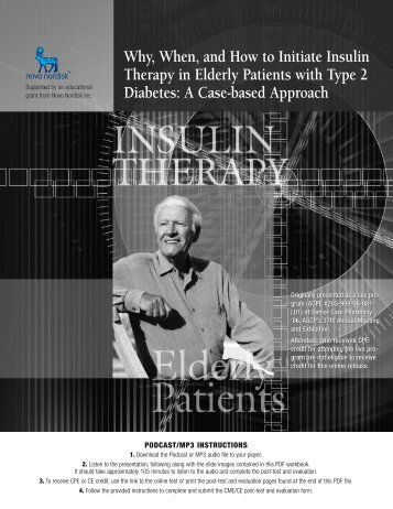 Why, When, and How to Initiate Insulin Therapy in ... - CMEcorner.com