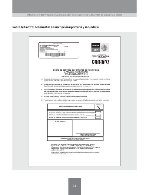 InformaciÃ³n del Programa Oportunidades para ... - conafe.edu.mx