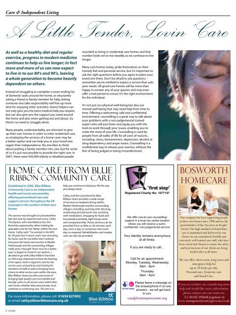 Bosworth Court Care Home - Aspire Magazine