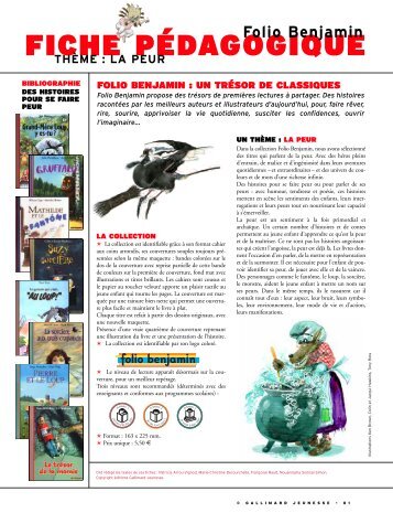 Fiche FBenj peur - Cercle Gallimard de l'enseignement