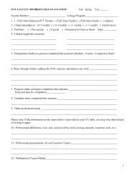 Directions for Completing Faculty Self-Evaluation - OVU Forms