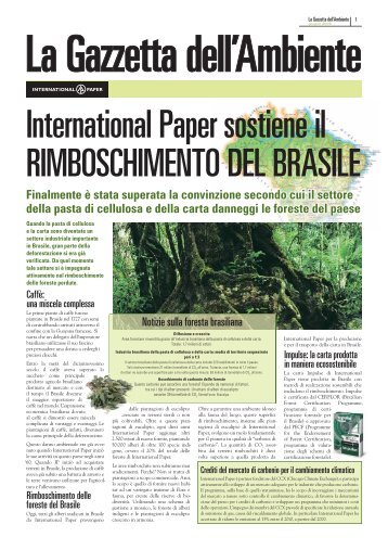 Finalmente è stata superata la convinzione ... - International Paper