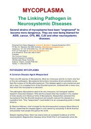 MYCOPLASMA - The Linking Pathogen in Neurosystemic Diseases