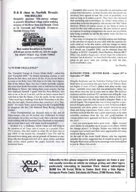 VGC News/Newsletters - Lakes Gliding Club