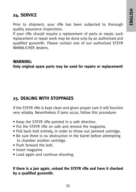 INSTRUCTIONS FOR USE BETRIEBSANLEITUNG