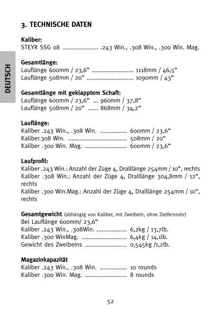 INSTRUCTIONS FOR USE BETRIEBSANLEITUNG