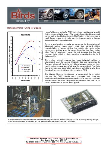 Hartge Motronic Tuning for Diesels - Birds