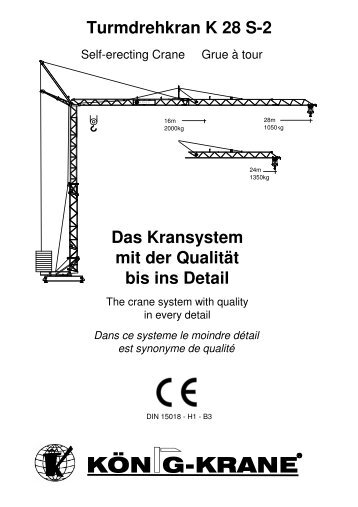 Turmdrehkran K 28 S-2 - König Baumaschinen-Vertrieb GmbH