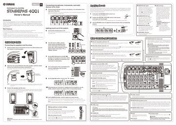 STAGEPAS 400i Owner's Manual