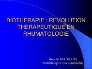 biotherapie : revolution therapeutique en rhumatologie - sofomec